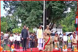 Minister Sanjoy Kishan hoisted the flag in Tinsukia