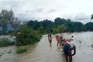 RIVER WATER LEVEL INCREASING DUE TO HEAVY RAIN IN KALAHANDI