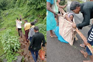 ആശുപത്രിയിലേക്ക് റോഡില്ല  twins died in Palghar  lack of road two twins died  pregnant woman lost twins in Palghar  maharashtra latest news  national latest news  പാൽഘർ ജില്ലയിൽ ഗര്‍ഭസ്ഥ ശിശുക്കള്‍ മരിച്ചു  പാൽഘറിൽ ഇരട്ടക്കുഞ്ഞുങ്ങൾ മരിച്ചു  മഹാരാഷ്‌ട്ര വാർത്തകൾ  ദേശീയ വാർത്തകൾ  ഗര്‍ഭസ്ഥ ശിശുക്കള്‍ മരിച്ചു