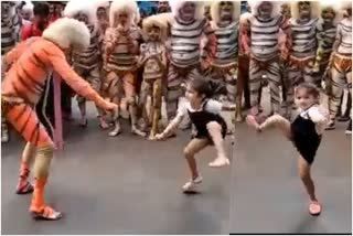 Little Girl Joins Folk Dancers In Karnatakas Udupi