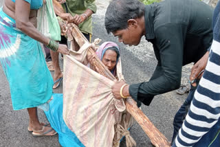 Due to lack of road two twins died while carrying a pregnant woman in Palghar