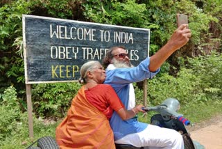 Man takes mother on pilgrimage on old  Scooter