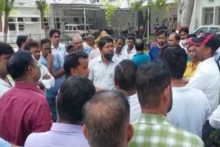 Contract workers of BHEL Ranipur started indefinite strike due to non-payment of salary