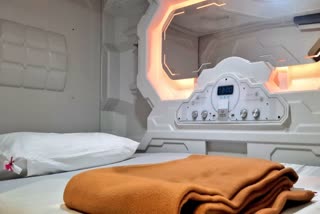 sleeping pods  sleeping pods set up at chennai airport  chennai airport  chennai airport sleeping pods  സ്ലീപ്പിങ് പോഡ്  ചെന്നൈ വിമാനത്താവളത്തില്‍ സ്ലീപ്പിങ് പോഡ്  ചെന്നൈ വിമാനത്താവളം  സ്ലീപ്പിങ് പോഡ് സൗകര്യം