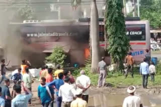 Jabalur Passenger Bus Caught Fire