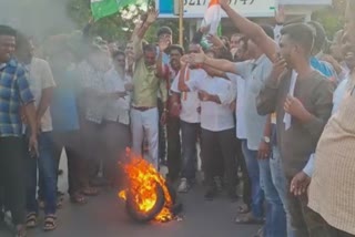 Congress activists protest in Mysore