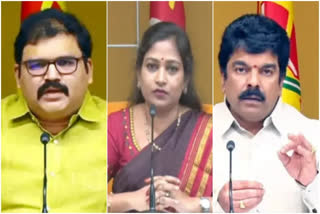 TDP leaders on gorantla issue