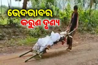 ମୃତଦେହ ଛୁଇଁଲେ ନି ଗ୍ରାମବାସୀ, ମାଆର କୋକେଇକୁ ଘୋଷାଡି ଘୋଷାଡି ନେଲା ପୁଅ