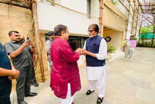 Nitin Gadkari meet Amitabh Bacchan t