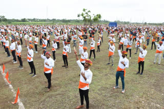 5 thousand youths of Rajput society created a world record by Sword Fight in Jamnagar