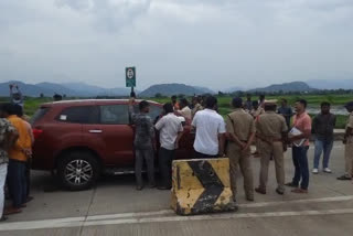 Atchannaidu was stopped by the police