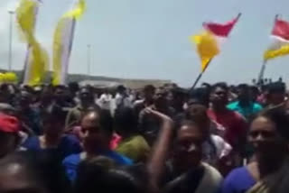 Protesting fisherfolk force their way into Vizhinjam port site; tension prevails