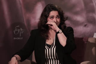 charmi crying in interview
