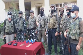 Two hybrid militants arrested in Handwara, ARMS AND AMMUNIATION RECOVERED