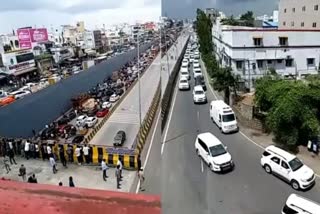 KCR Convoy Causes Heavy Traffic Jam