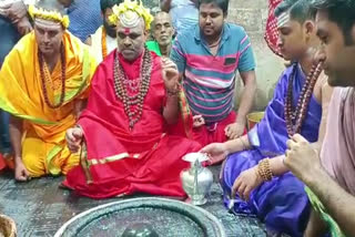 dahi handi in Baba Mandir of Deoghar