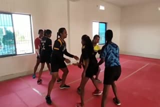 Training of players in Koderma for 49th National Junior Girls Kabaddi Competition