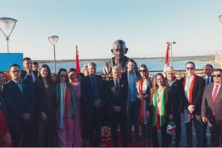 EAM Jaishankar unveils bust of Mahatma Gandhi in Paraguay