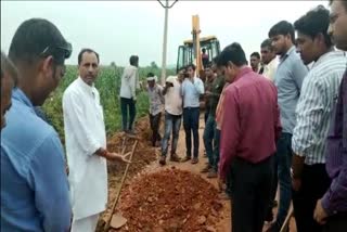 Jatav stopped Poor Quality road construction