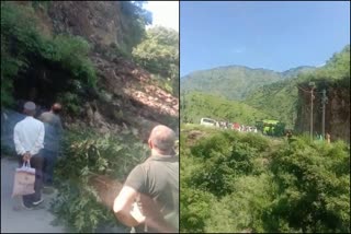 Landslide near Bhalingi in Karsog