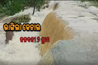 20 foot breach nadigorad canal embankment 9 villages affected