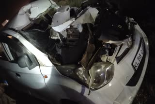 Etv Bharattwo-died-in-car-lorry-accident-in-hosakote