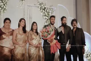 actors politicians in Ravichandran son Manoranjan Reception program