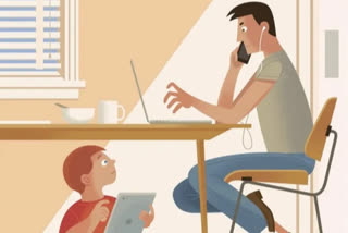 Parents hooked to screens for relaxation nag and yell more at kids