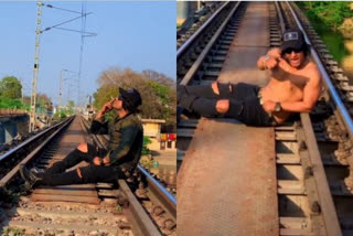 Salman Khans doppelganger Azam Ansari  Azam Ansari instagram  Azam Ansari case for making video on railway track  സൽമാൻ ഖാന്‍റെ അപരൻ അസം അൻസാരിക്കെതിരെ കേസ്  റെയിൽവേ ട്രാക്കിൽ റീൽസ് ചിത്രീകരിച്ച് യൂട്യൂബർ  സല്‍മാന്‍ ഖാന്‍റെ ഡ്യൂപ്പ് അസം അൻസാരി  റെയിൽവേ പ്രൊട്ടക്ഷൻ ഫോഴ്‌സ്  ആർപിഎഫ്  ബോളിവുഡ് സൂപ്പർ താരം സൽമാൻഖാന്‍റെ അപരൻ  അസം അൻസാരി  ഇൻസ്റ്റഗ്രാം റീൽസ്  instagram reels
