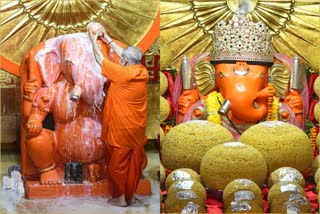 Panchamrit Abhishek of Lord Ganesha