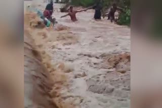 Autorikshaw  Autorikshaw and passengers washed away  passengers washed away in the river  ഓട്ടോറിക്ഷ  ഓട്ടോറിക്ഷയും യാത്രക്കാരും  ഓട്ടോറിക്ഷയും യാത്രക്കാരും പുഴയിലേക്ക് മറിഞ്ഞു  ആന്ധ്രാപ്രദേശ്  Andhrapradesh Latest News  Autorikshaw washed away Video  അല്ലൂരി സീതാരാമരാജു  നിയന്ത്രണംവിട്ട്  യാത്രക്കാർ