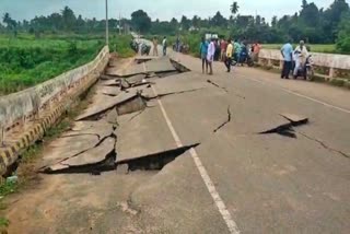 Bridge collapsed near Titha Reservoir