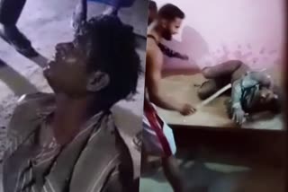 Injured Ram Prakash and beating him with a stick