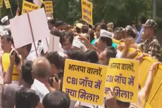 APP Protest against BJP
