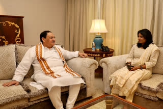 JP nadda meet Mithaliraj