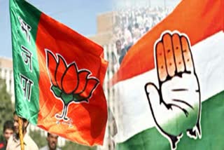 Congress BJP face to face on road construction