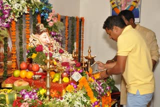 preparation for ganesha festival