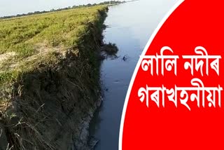 Brahmaputra River Erosion at Jonai