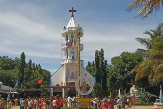 saint arokiya matha temple in Erode begins with flag hoisting