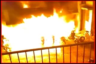 Unknown People Set Fire To The 4 Bikes