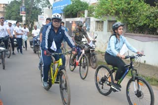 cycle marathon is organized on the occasion of National Sports Day in rayagada