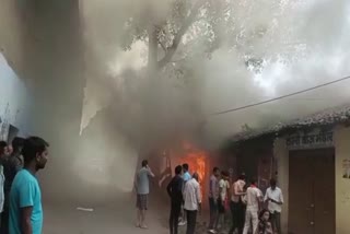 three shops burnt