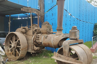 British Period road roller in Bihar Museum