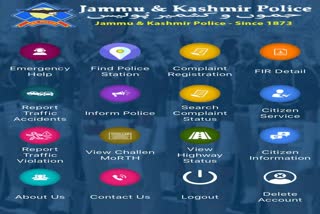 J&K Police launches mobile app for citizen centric servicesEtv Bharat