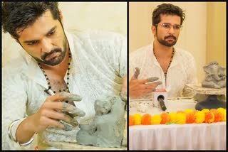 actor Raqesh Bapat creates eco friendly Ganesh Idol