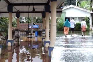 KOTTAYAM RAIN UPDATE  kottayam weather  പടിഞ്ഞാറൻ മേഖല  വെള്ളം കയറി  കനത്ത മഴ  കോട്ടയം  വെള്ളപ്പൊക്ക ഭീഷണിയിൽ  ജലനിരപ്പ് ഉയർന്നു  ചങ്ങനാശേരി