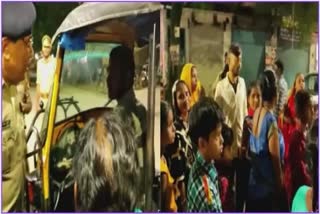 Etv Bharat18 people riding on one auto rickshaw