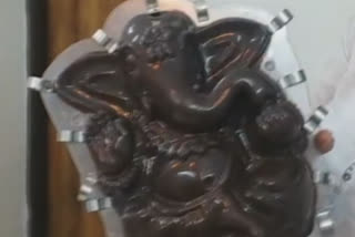 Ganpati made of chocolate