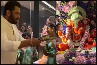 Salman Khan performs Ganesha aarti at sister Arpitas home