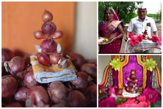 Ganpati idol from onion